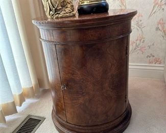 HENREDON Burl Wood Drum Table(s)