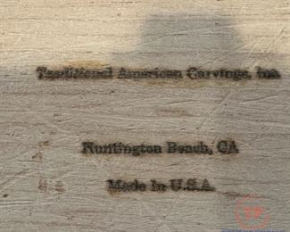 Large Hand Carved Wood Rabbit / Bunny