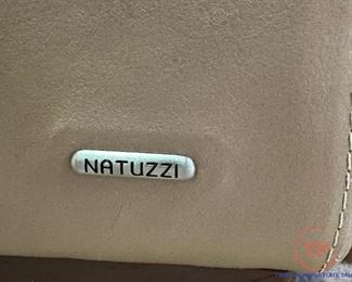 NATUZZI Curved Leather Sectional
