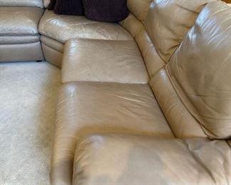 NATUZZI Curved Leather Sectional