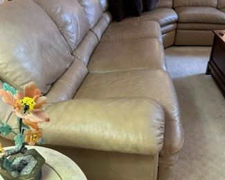 NATUZZI Curved Leather Sectional