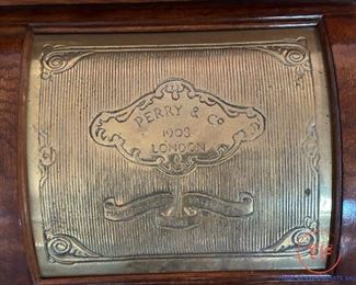 Vintage Reproduction Perry & Co 1903 Roll Top Desk