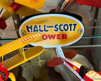 Vintage HALL-SCOTT Engine Hood Emblem 