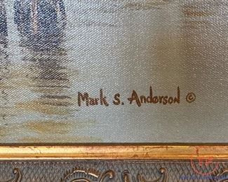 Signed MARK S ANDERSON Original Oil Painting on Canvas