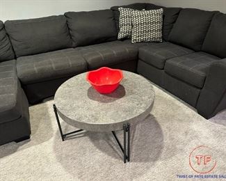 Contemporary Faux Metal Coffee Table