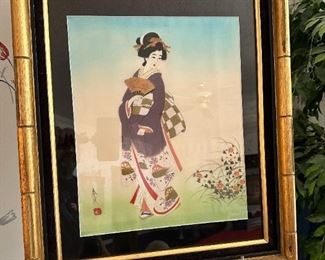 Artist Signed Painting on Silk