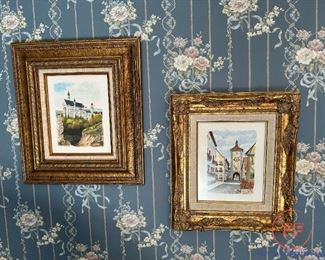 PAUL LINDER Original Framed Watercolors