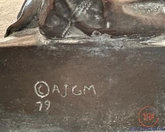 Plaster Little Girl Sculpture