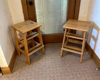LL BEAN Folding Wooden Step Stool(s)