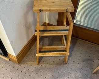 LL BEAN Folding Wooden Step Stool(s)