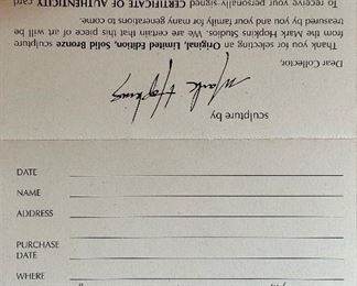 MARK HOPKINS “Among the Aspens” Signed Bronze Sculpture - Limited Edition (111 / 450)