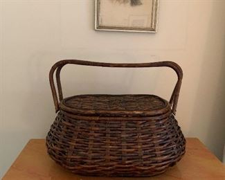 Large lidded basket