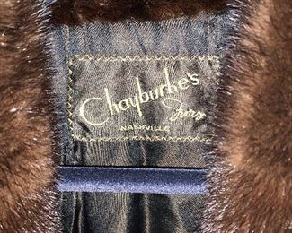Full length mink from Chayburke's, Nashville