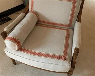 Pair of linen chairs