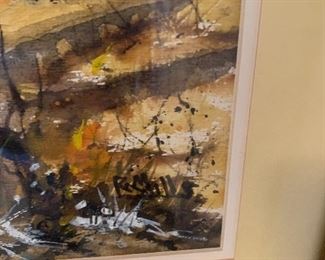 R. Mills watercolor