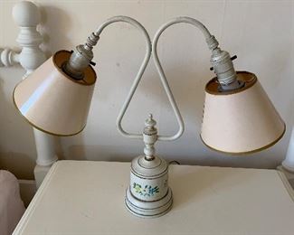 Tole painted lamp