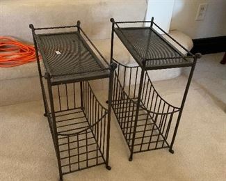 Pair of mid-century magazine racks