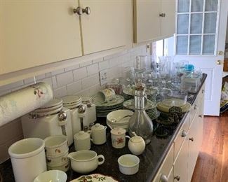 kitchen, assortment of clear glass