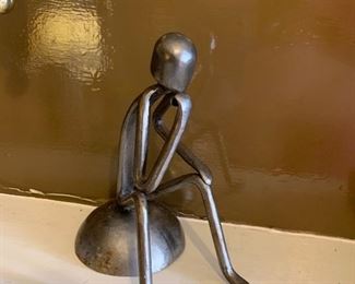 Metal sculpture -Thinking