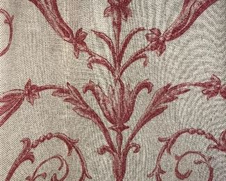 Detail of huge linen drapes