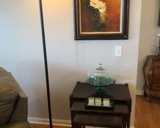 Floor Lamp, Stacking Tables