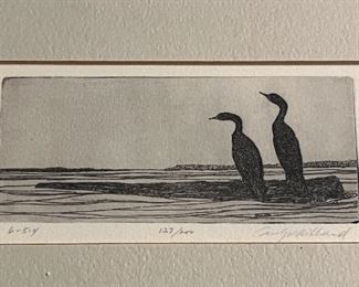 Nice print of cormorants. Haven't found artist yet