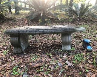 Vintage concrete bench