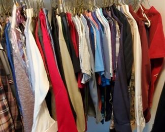Men's clothing is generally size small to medium