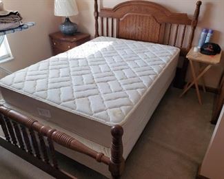Very clean Queen mattress set, headboard footboard 
