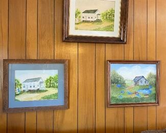 Hand painted wall art