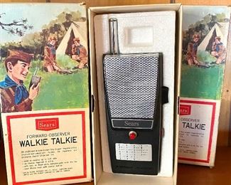 Vintage walk-in talkie set, new in box 