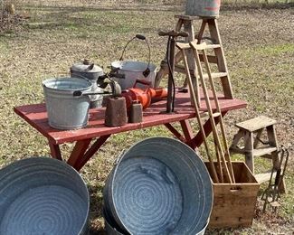 Cowbells, ladders, and other shed items