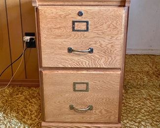 2-Drawer wood file cabinet