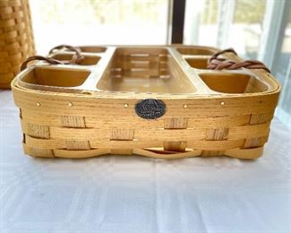 Peterboro Basket Company Basket with Organizer Inset. Photo 1 of 2.