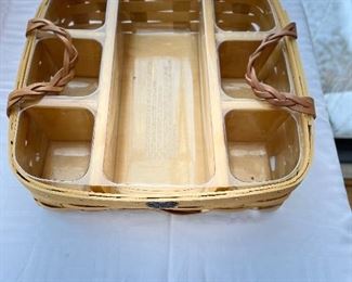 Peterboro Basket Company Basket with Organizer Inset. Photo 2 of 2.