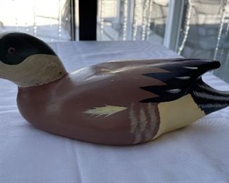Vintage Ducks Unlimited American Wigeon Duck Decoy Designed by Big Sky Carvers in Montana. Photo 2 of 2.