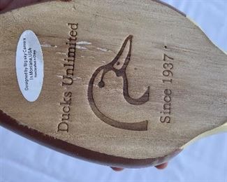 Vintage Ducks Unlimited American Wigeon Duck Decoy Designed by Big Sky Carvers in Montana. Photo 2 of 2.