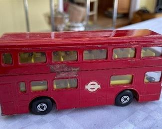 Vintage Matchbox Double Decker Toy Bus. Photo 1 of 2.