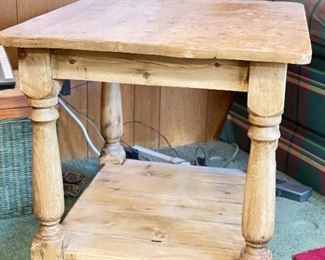 Vintage Solid Pine Side Table. Measures 23" x 30" D x 24" H. Photo 1 of 3.