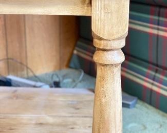 Vintage Solid Pine Side Table. Measures 23" x 30" D x 24" H. Photo 2 of 3.