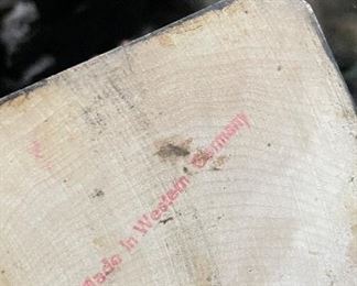 Vintage Hand-Carved Wood Figurine. Made In Western Germany. Photo 2 of 2.