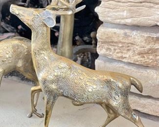 Brass Deer & Fawn Set. Photo 2 of 2.