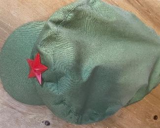 Vintage Cap & Bag Chinese Military Hat. Photo 1 of 2.