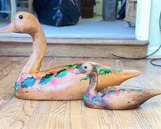 Vintage French Broad River Christmas Duck Decoy Set. Photo 1 of 2.