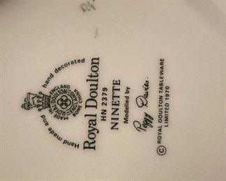 Royal Doulton "Ninette" Limited Edition. 1970. Photo 2 of 2.