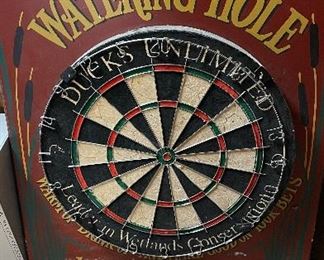 Welcome To The Watering Hole Dart Board -- Missing Darts.