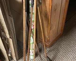 Vintage Wood Golf Clubs - Woods & Irons.