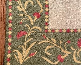 Stark Area Rug with Green Border. Measures 15' x 8'. Will Need Cleaning. Photo 2 of 2.
