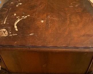 Vintage Tobey Furniture Flame Mahogany Desk. Measures 52" W x 28" D. Great As Is But WOW, Wouldn't This Be Cool Painted or Lacquered? Ask Us About Details! Photo 3 of 3.