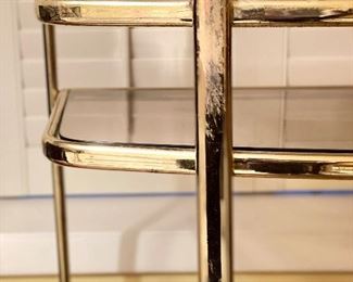 Mid-Century Brass Vanity. Measures 44" W x 16" D x 66" H. Photo 2 of 2.